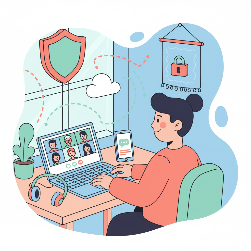 A comfortable, secure single person home office